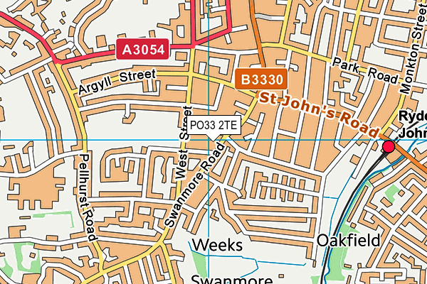 PO33 2TE map - OS VectorMap District (Ordnance Survey)