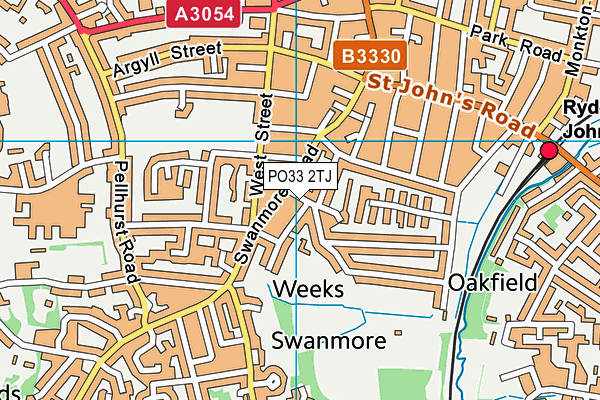 PO33 2TJ map - OS VectorMap District (Ordnance Survey)