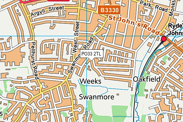 PO33 2TL map - OS VectorMap District (Ordnance Survey)