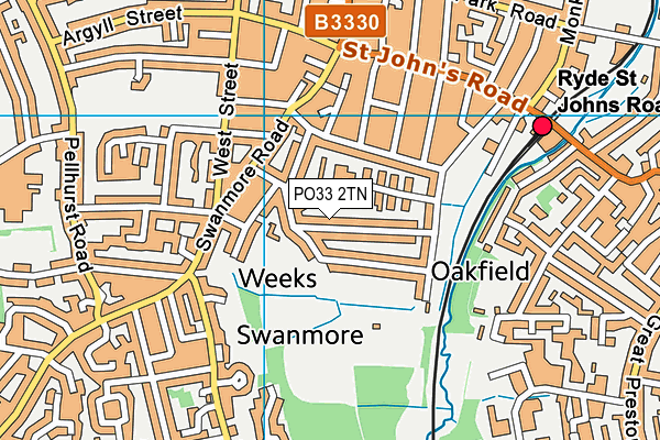 PO33 2TN map - OS VectorMap District (Ordnance Survey)