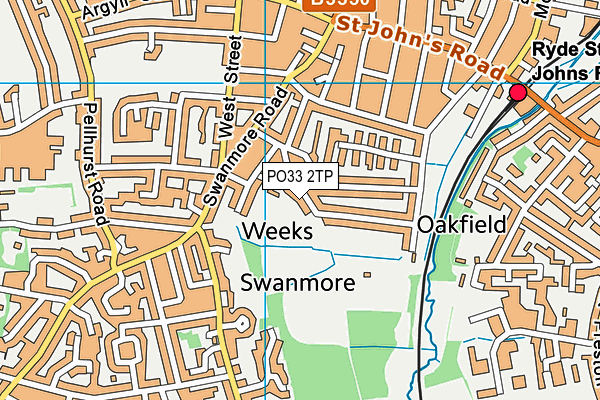 PO33 2TP map - OS VectorMap District (Ordnance Survey)