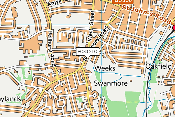 PO33 2TQ map - OS VectorMap District (Ordnance Survey)
