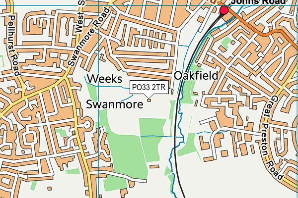 PO33 2TR map - OS VectorMap District (Ordnance Survey)