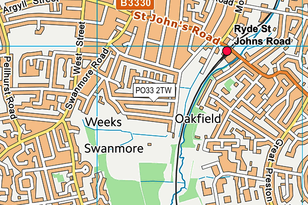 PO33 2TW map - OS VectorMap District (Ordnance Survey)