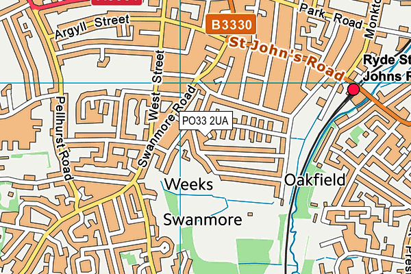 PO33 2UA map - OS VectorMap District (Ordnance Survey)