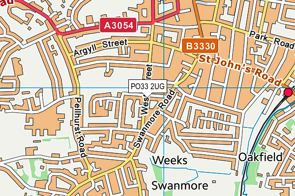 PO33 2UG map - OS VectorMap District (Ordnance Survey)