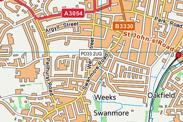 PO33 2UQ map - OS VectorMap District (Ordnance Survey)