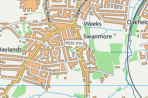 PO33 2UU map - OS VectorMap District (Ordnance Survey)