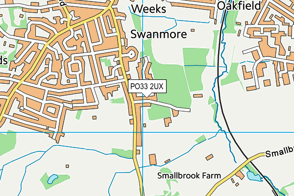 PO33 2UX map - OS VectorMap District (Ordnance Survey)