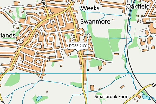 PO33 2UY map - OS VectorMap District (Ordnance Survey)