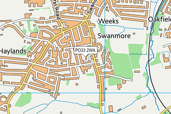 PO33 2WA map - OS VectorMap District (Ordnance Survey)