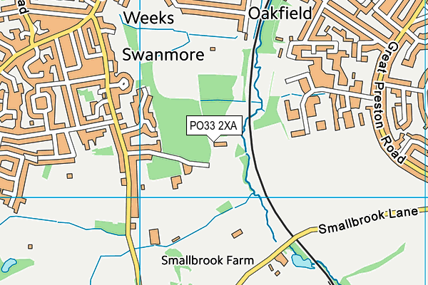 PO33 2XA map - OS VectorMap District (Ordnance Survey)