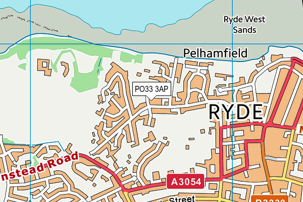 PO33 3AP map - OS VectorMap District (Ordnance Survey)