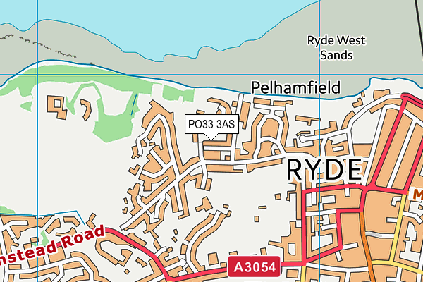 PO33 3AS map - OS VectorMap District (Ordnance Survey)