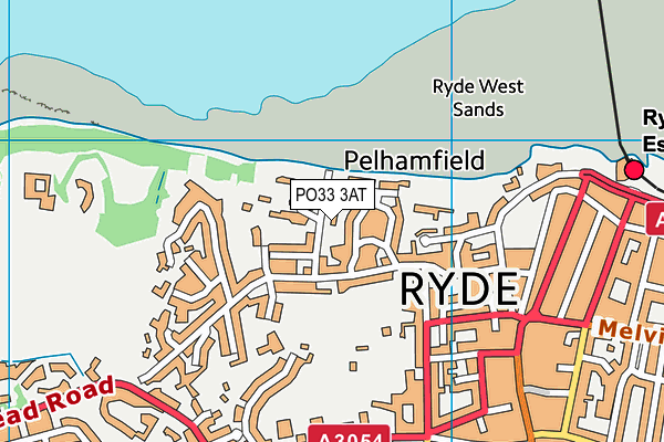 PO33 3AT map - OS VectorMap District (Ordnance Survey)