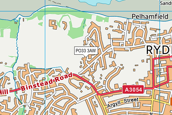 PO33 3AW map - OS VectorMap District (Ordnance Survey)