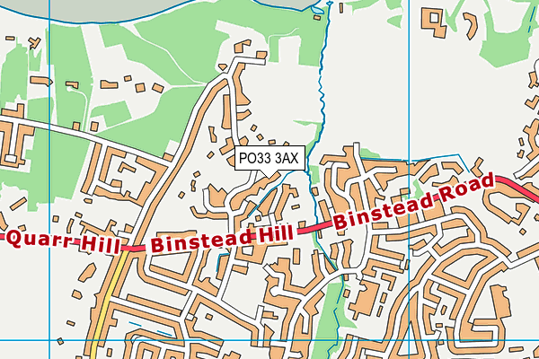 PO33 3AX map - OS VectorMap District (Ordnance Survey)