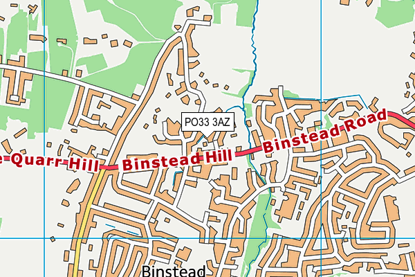 PO33 3AZ map - OS VectorMap District (Ordnance Survey)