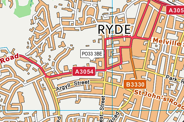 Ryde School with Upper Chine map (PO33 3BE) - OS VectorMap District (Ordnance Survey)