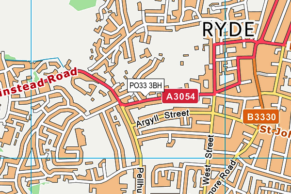 PO33 3BH map - OS VectorMap District (Ordnance Survey)