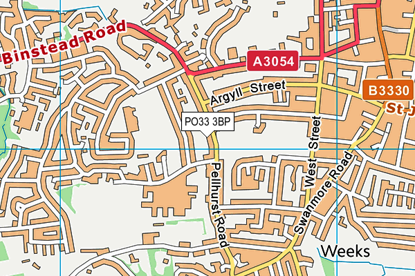 PO33 3BP map - OS VectorMap District (Ordnance Survey)