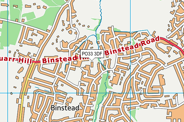 PO33 3DF map - OS VectorMap District (Ordnance Survey)