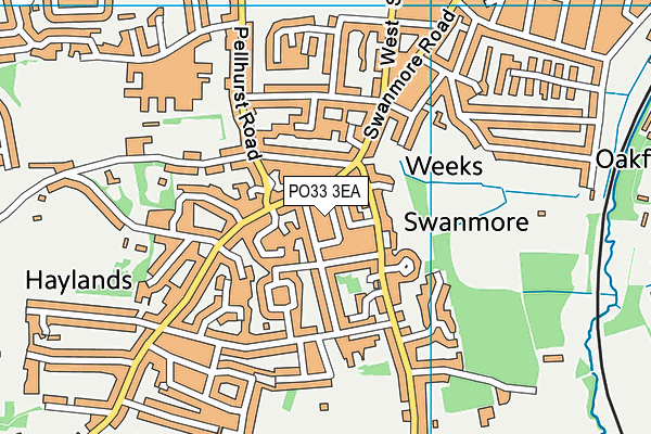 PO33 3EA map - OS VectorMap District (Ordnance Survey)