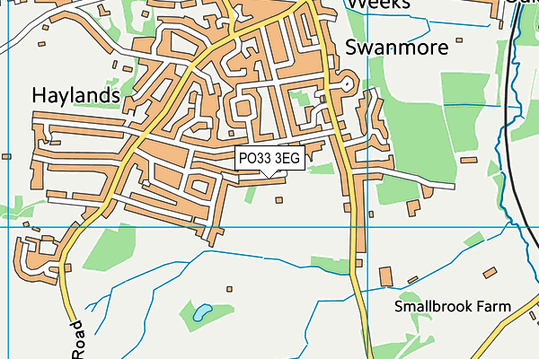 PO33 3EG map - OS VectorMap District (Ordnance Survey)