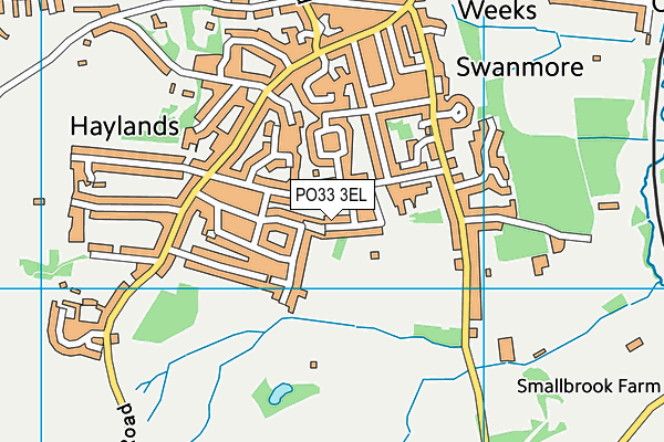 PO33 3EL map - OS VectorMap District (Ordnance Survey)