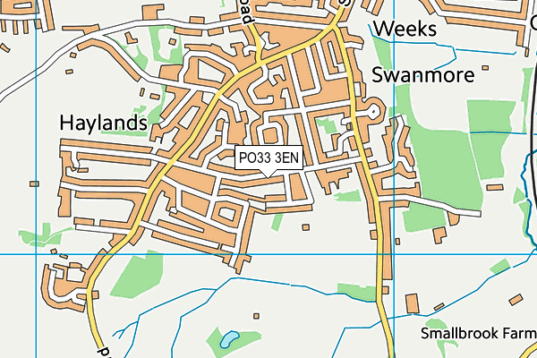 PO33 3EN map - OS VectorMap District (Ordnance Survey)