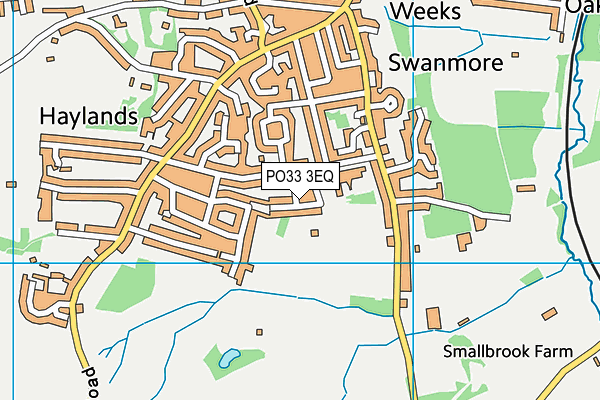 PO33 3EQ map - OS VectorMap District (Ordnance Survey)