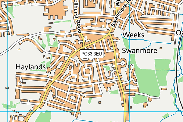 PO33 3EU map - OS VectorMap District (Ordnance Survey)