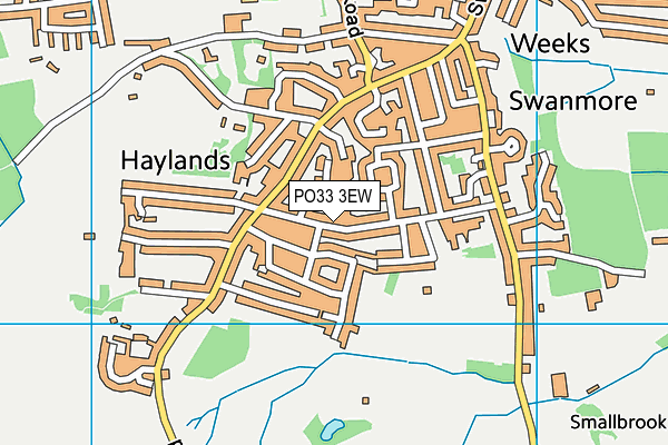 PO33 3EW map - OS VectorMap District (Ordnance Survey)