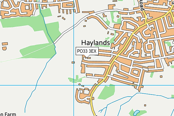 PO33 3EX map - OS VectorMap District (Ordnance Survey)