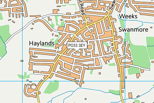 PO33 3EY map - OS VectorMap District (Ordnance Survey)