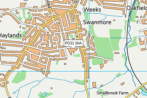 Swanmore Middle School (Closed) map (PO33 3HA) - OS VectorMap District (Ordnance Survey)