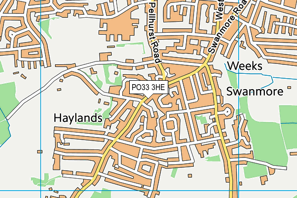 PO33 3HE map - OS VectorMap District (Ordnance Survey)
