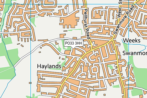 PO33 3HH map - OS VectorMap District (Ordnance Survey)