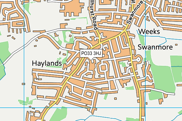 PO33 3HJ map - OS VectorMap District (Ordnance Survey)