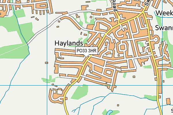 PO33 3HR map - OS VectorMap District (Ordnance Survey)