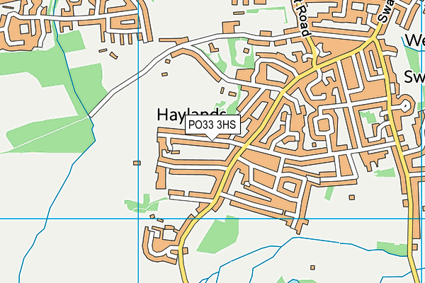 PO33 3HS map - OS VectorMap District (Ordnance Survey)