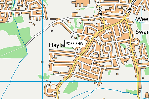 PO33 3HW map - OS VectorMap District (Ordnance Survey)