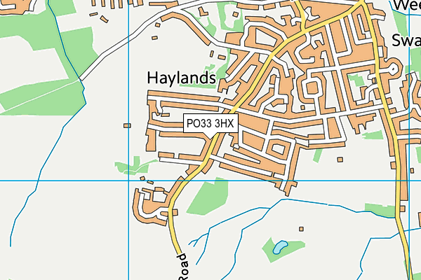 PO33 3HX map - OS VectorMap District (Ordnance Survey)