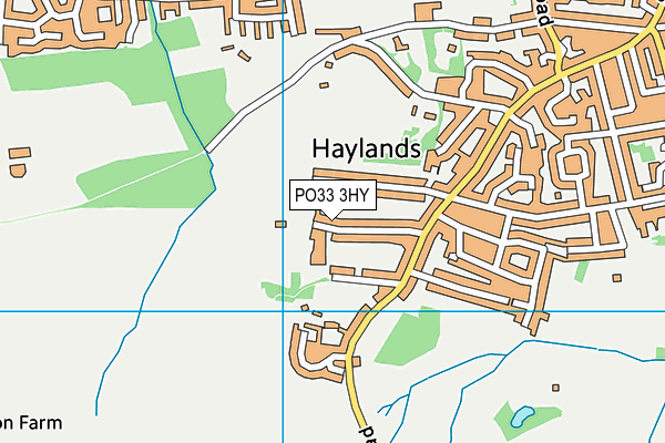 PO33 3HY map - OS VectorMap District (Ordnance Survey)