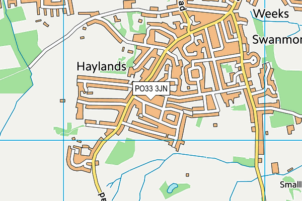 PO33 3JN map - OS VectorMap District (Ordnance Survey)