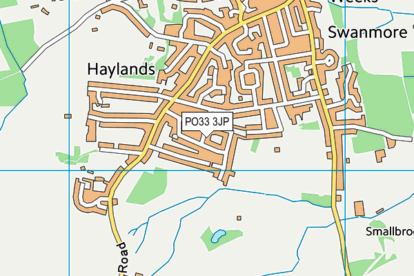 PO33 3JP map - OS VectorMap District (Ordnance Survey)