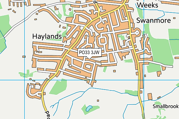 PO33 3JW map - OS VectorMap District (Ordnance Survey)