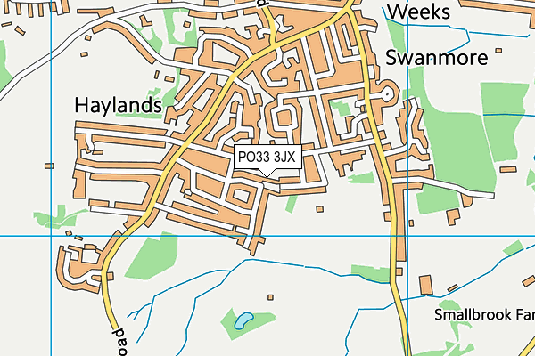 PO33 3JX map - OS VectorMap District (Ordnance Survey)
