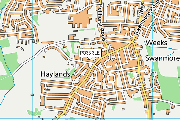 PO33 3LE map - OS VectorMap District (Ordnance Survey)