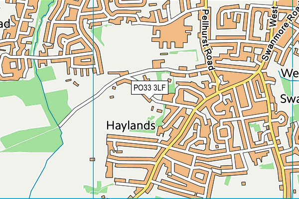 PO33 3LF map - OS VectorMap District (Ordnance Survey)